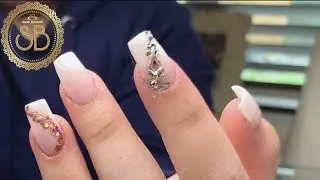 Acrylic baby boomer / pink white ombre