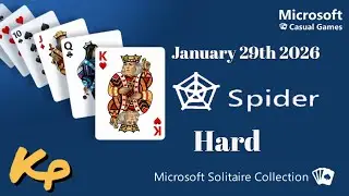 Microsoft Solitaire Collection - Daily Challenge - Spider Hard - January 29th 2026 - 2026-01-29