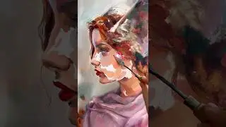 Abstracting the portrait with oils #art