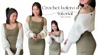 Easy Crochet bolero shrug tutorial | Beginner Friendly Shrug |