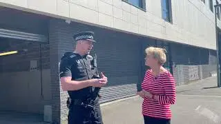 Surrey's Police and Crime Commissioner joins Safer Streets patrol in Guildford town centre