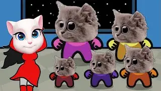 (Mini Crew Baby Cats) Among Us distraction dance animation