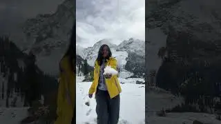 October month snow in Kashmir #kashmir #kashmirsnowfall