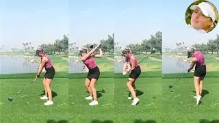 Georgina Blackman ジョージナ・ブラックマン プロゴルファー DRIVER SHOT SLOW MOTION !!!