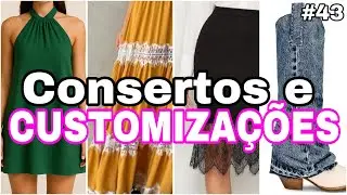 #43 Muitas dicas e truques pra customizar e consertar roupas / te ajudo a renovar teu guarda roupa