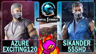 MK1 Azure Exciting120 (SMOKE) VS Sikander555HD (SUB-ZERO)🥊Mortal Kombat 1🥊4K 60ᶠᵖˢ