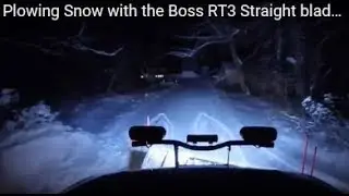 Plowing Snow with the Boss RT3 Straight blade with Buyers Pro Wings