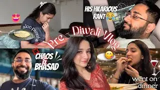 Pre-Diwali Vlog 🪔 Aloo Paratha Breakfast, Cleaning & My Husband&rsquo;s Hilarious Rant