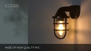 LUCIDE LEWIS OUTDOOR WALL LIGHT - BLACK