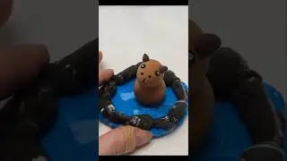 Spa Capybara 🧖&zwj;♀️ | Air Dry Clay DIY 💙 #shorts #diy #art #craft #viral #youtubeshorts  #clay