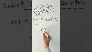 Decimal to Pental System in Math #shorts #education