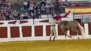 Javier Garc&iacute;a con Luca en Valdepe&ntilde;as (Ciudad Real)