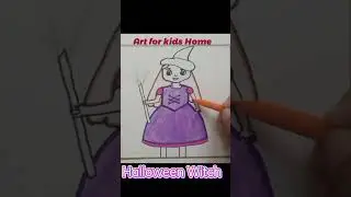 How to Draw a Halloween Witch | Easy Step by Step Tutorial #howtodraw #halloween  #witch