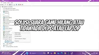 SOLUSI Suara Game Hilang atau Tidak Ada di PC atau Laptop
