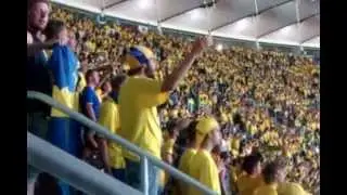 Swedish fans singing anthem / Sweden vs France 2:0 at Kyiv Olympic Stadium 19.06.2012, EURO-2012