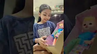 My new Barbie doll unboxing video #edit #diy #dollhouse