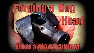 Blacksmithing for beginners: forging a dog head from an old hammer
