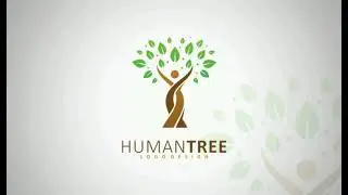 human people tree logo design