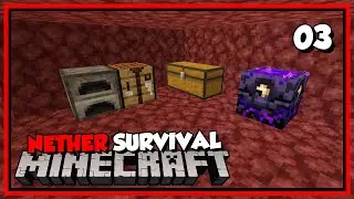Nether Survival #003 - schronienie i punkt odrodzenia (kotwica) w Netherze | Minecraft 1.16