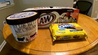 Blueberry Pie Oreo. A and W Ice Cream Sundae. Blue Bell Homemade in the Shade. Review.