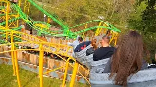 Rhino Coaster 4K On Ride POV - West Midland Safari Park