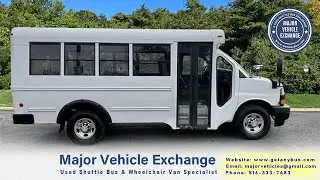 2018 Chevrolet Express 3500 MFSAB Shuttle Bus w/ only 14,000 Miles! Please visit WWW.GETANYBUS.COM