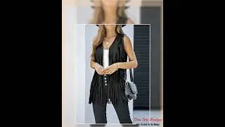 Fringe Open Front Vest Coat