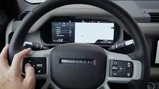 Steering wheel and cluster in the 2022-2023 Land Rover Defender