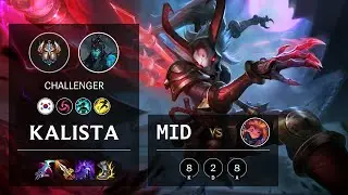 Kalista Mid vs Zoe - KR Challenger Patch 10.24