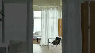 Minimal Sheer Curtains with Vertical Texture | Modern & Wood-Tone Homes #homedecor#interiordesign