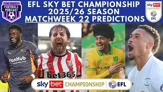 Matchweek 22 Predictions - 2025/26 EFL Sky Bet Championship