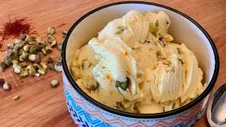 Saffron, Rose Water, & Pistachio Ice Cream