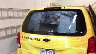 Video advertising on rear window
