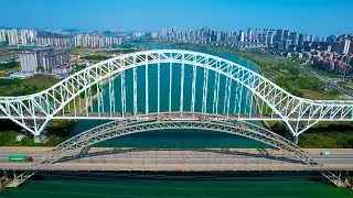 China's Rail cum Road Bridge, Looks Very Beautiful