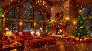 Уютная рождественская музыка 2026 🎄 Снегопад и камин 🔥 Нежная фортепианная инструментальная музыка