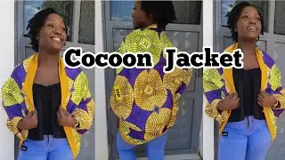Выкройка и пошив куртки-кокона или прямоугольной куртки из #AfricanFabric