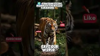 🌍 Sumatran Tigers in Danger: Their Fight for a Home 🐅#SumatranTiger #SaveTheTigers #Wildlife