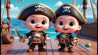 Nine Little Pirates Sail the Sea | Adventure Counting Song for Kids | Fun Pirate Rhyme for Toddlers