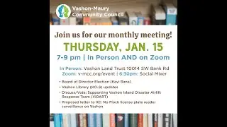 2026 January 15 V-M Community Council Meeting
