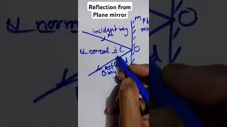 Reflection from plane mirror#reflectionoflight #planemirror#physics #class10th