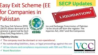 Procedure for Easy Exit in SECP || How to close company registration in Pakistan  | VCC