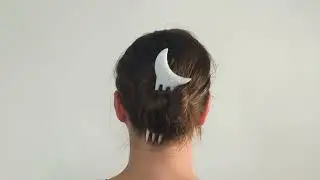 I carved a moon hair fork from Corian / ich habe eine Mond Haarforke aus Corian geschnitzt