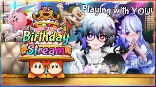 Playing Kirby Air Riders & MH Wilds w/ Chat!🥳 | Birthday Stream Party🎂【ENG VTUBER】LIVE🔴