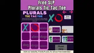 🎯 Free Speech Therapy Plurals Games and Materials 🎯