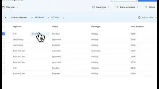 Leave management &mdash; Approving leave requests with the details sidebar