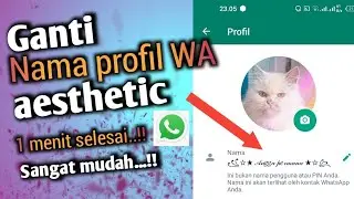 🔴Tips‼️how to create a unique aesthetic WA profile contact name ~ change your cool WhatsApp profi...