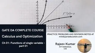 GATE DA 2026|Ch 01: Functions of Single variable| Calculus and Optimization | MINDSPAN EDUCATION