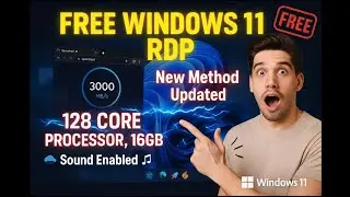 Free RDP Windows 11 🚀 128-Core CPU ⚡ 16GB RAM 💻 Sound Enabled | EnigMano 2025 Method - ShahzaibYT