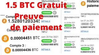 GAGNER BITCOIN  GRATUIT SANS INVESTIR AVEC DEUX APPLICATIONS : PREUVE DE PAIEMENT