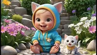 Tiny Kitten Scoot Scoot Play | Fun Kids Song | Playful Nursery Rhyme